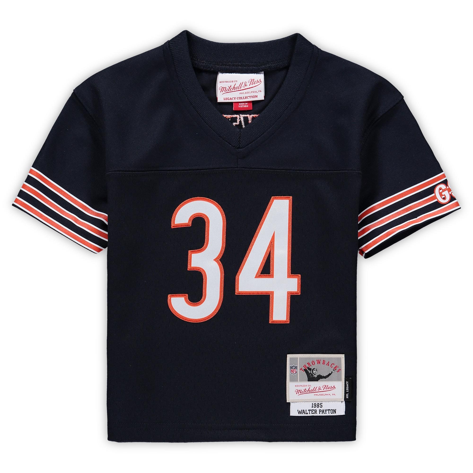 Walter Payton Chicago Bears Mitchell & Ness Toddler 1985 Retired Legacy Jersey – Navy Clowdercats