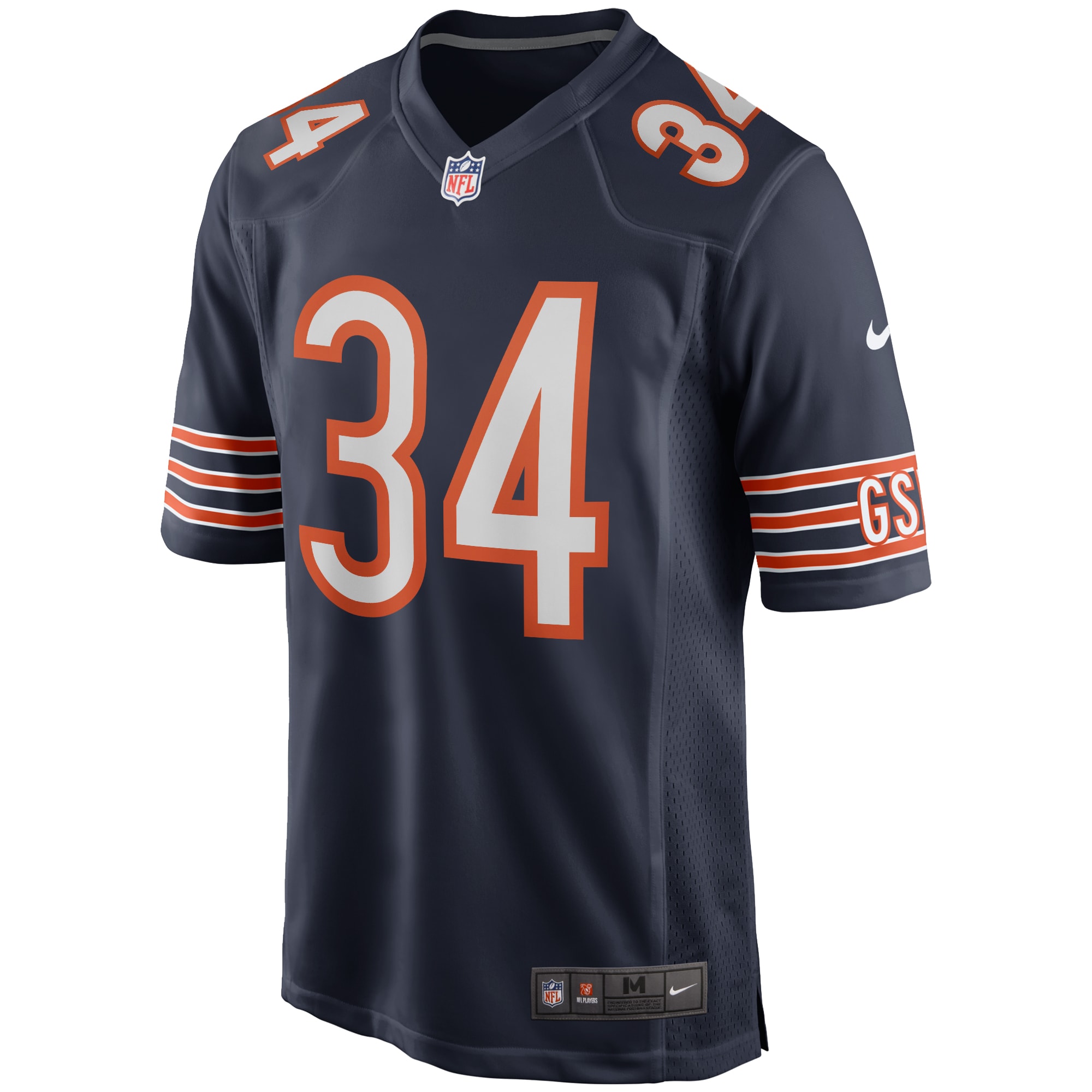 Walter Payton Chicago Bears Nike Game Retired Player Jersey – Navy Clowdercats