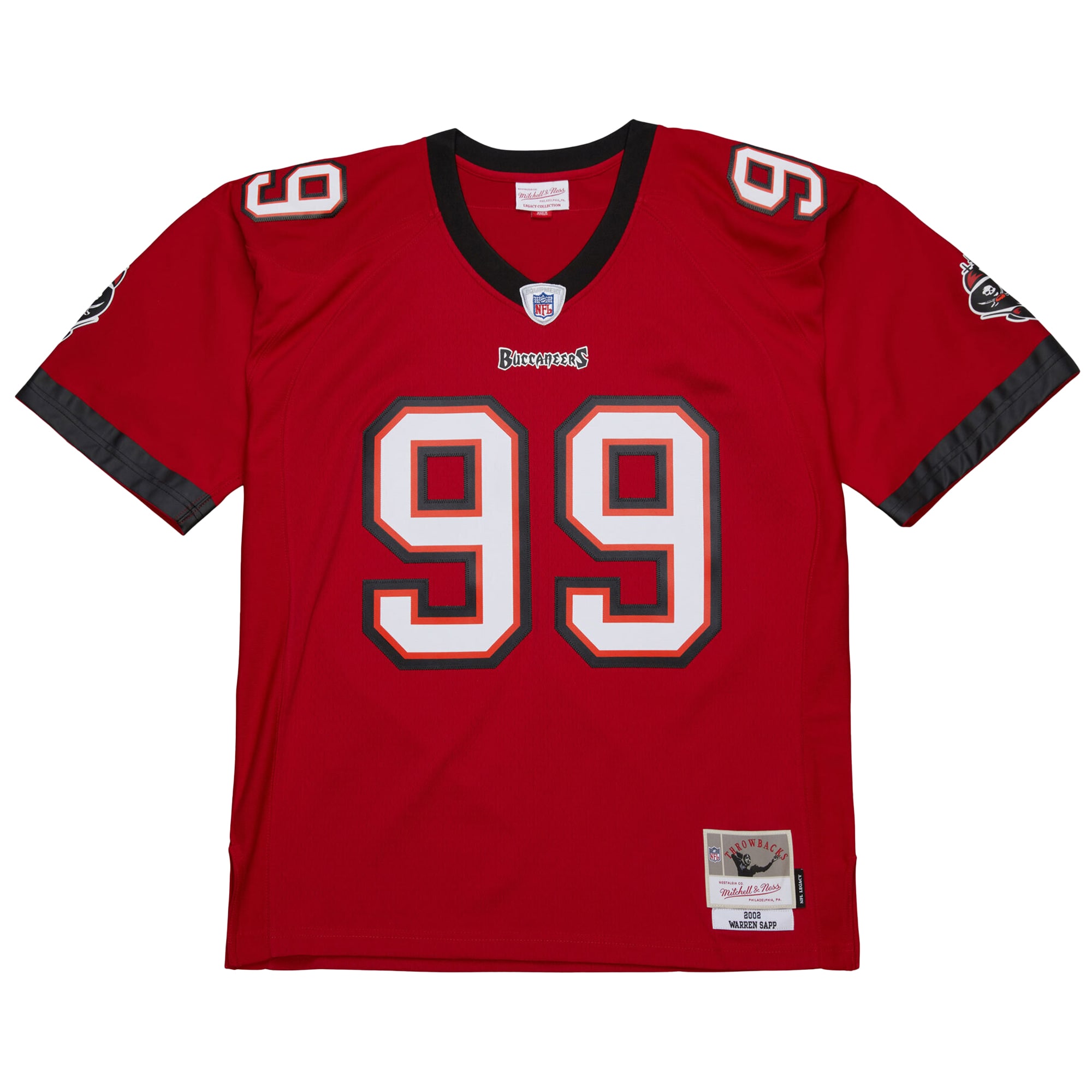 Warren Sapp Tampa Bay Buccaneers Mitchell & Ness 2002 Legacy Replica Jersey – Red Clowdercats