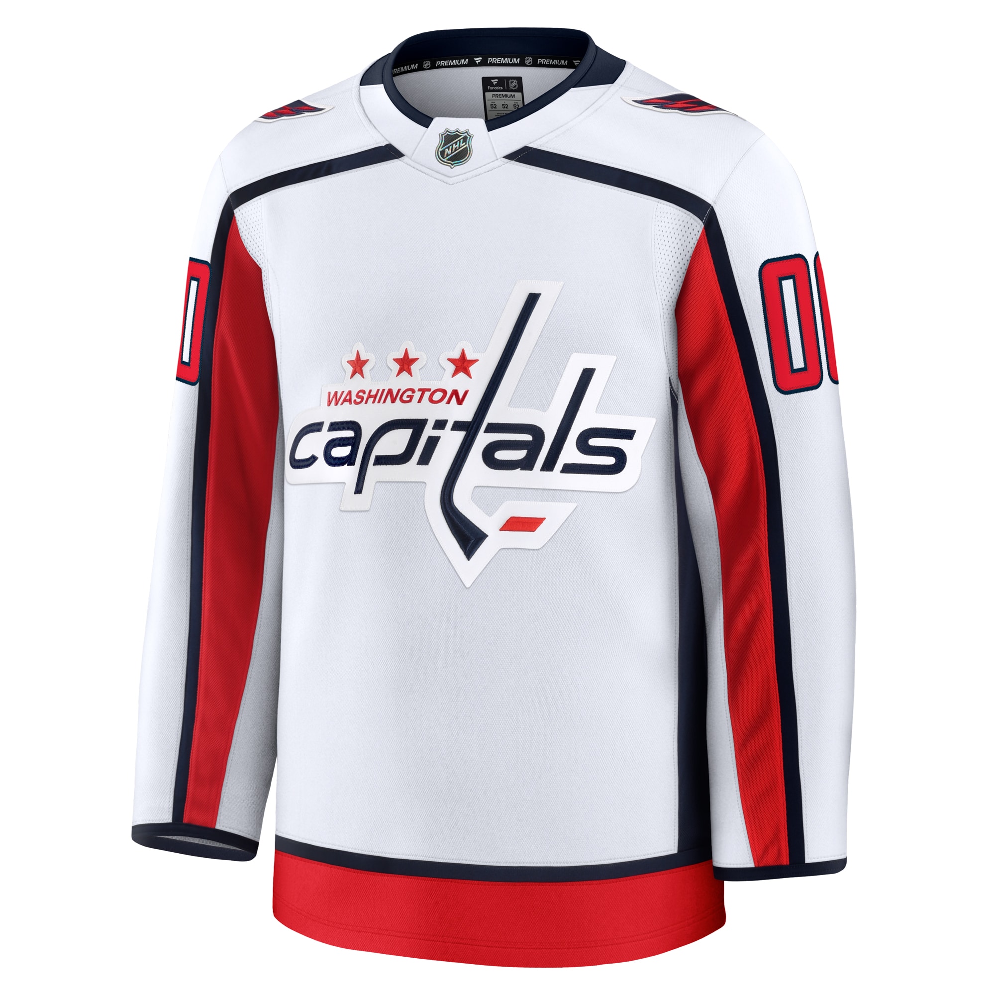 Washington Capitals Fanatics Away Premium Custom Jersey – White Clowdercats