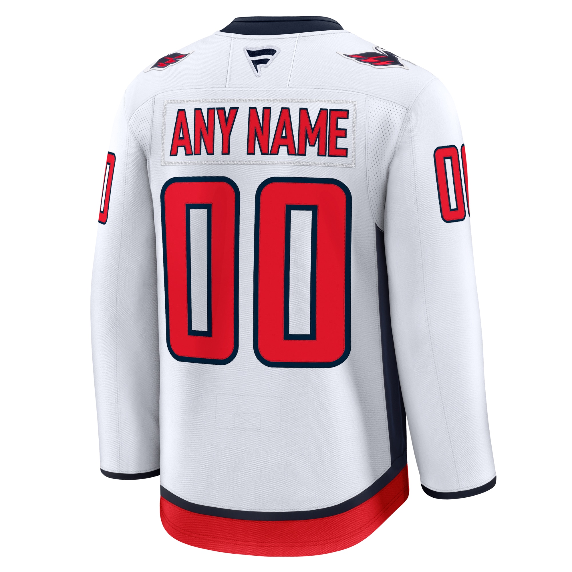 Washington Capitals Fanatics Away Premium Custom Jersey – White Clowdercats
