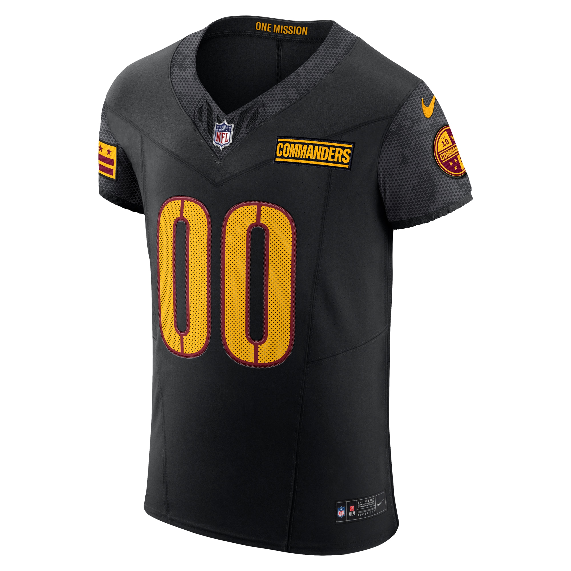 Washington Commanders Nike Alternate Vapor F.U.S.E. Elite Custom Jersey – Black Clowdercats