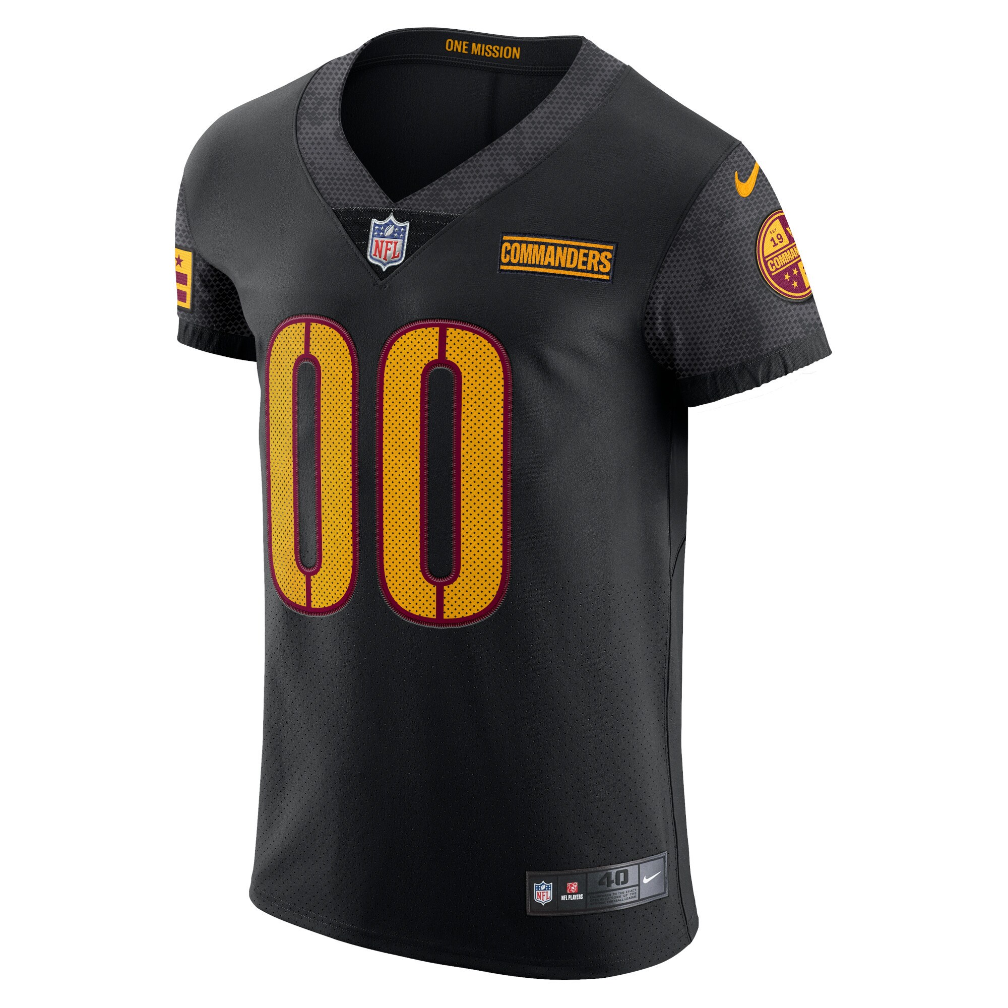 Washington Commanders Nike Vapor Untouchable Elite Custom Alternate Jersey – Black Clowdercats