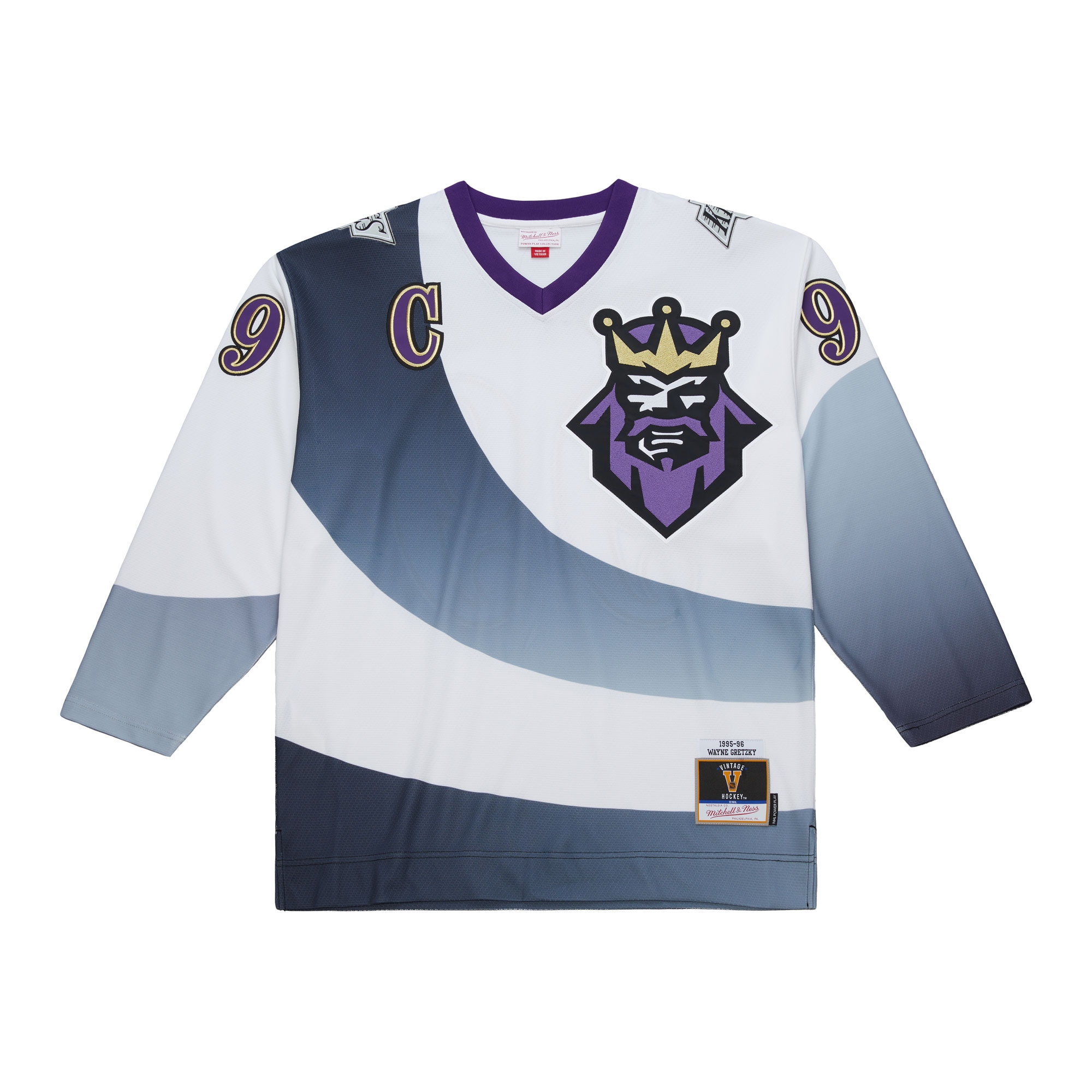 Wayne Gretzky Los Angeles Kings Mitchell & Ness 1995-96 Power Play Jersey – White Clowdercats