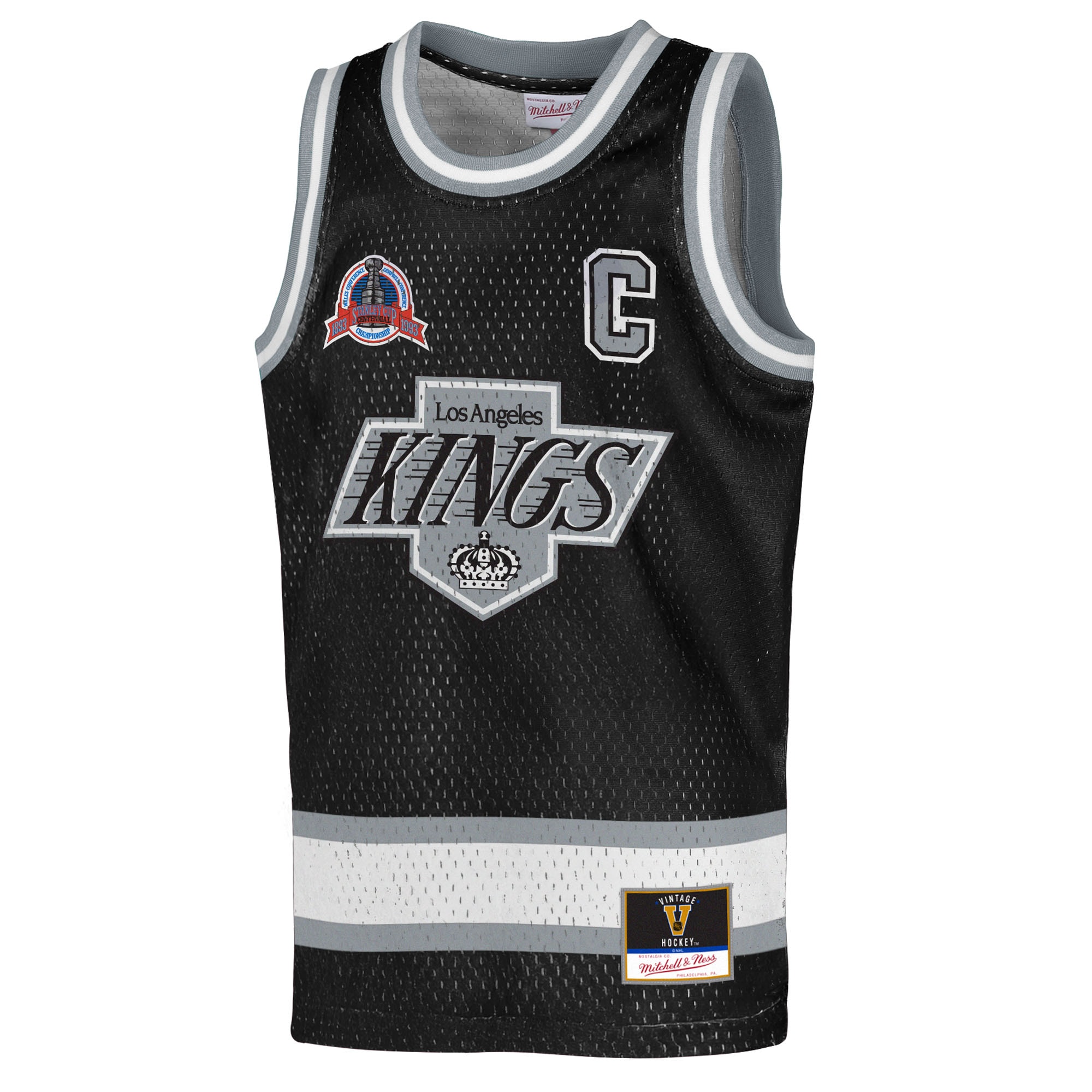 Wayne Gretzky Los Angeles Kings Mitchell & Ness Youth Maxxed Out Fashion Basketball Jersey – Black Clowdercats