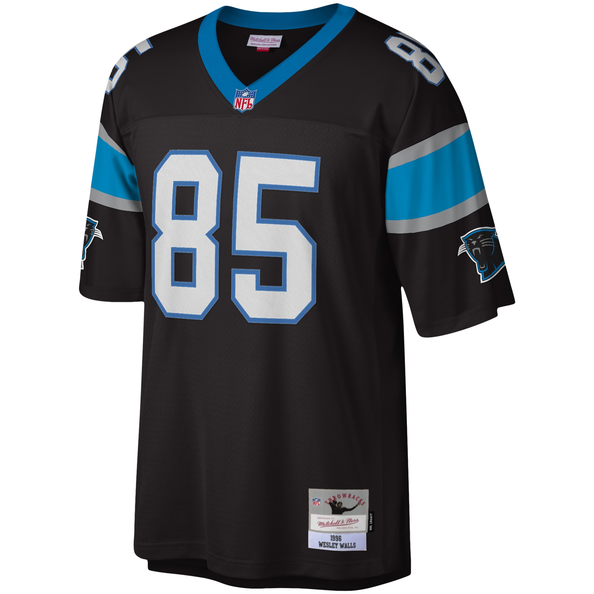 Wesley Walls Carolina Panthers Mitchell & Ness Legacy Replica Jersey – Black Clowdercats