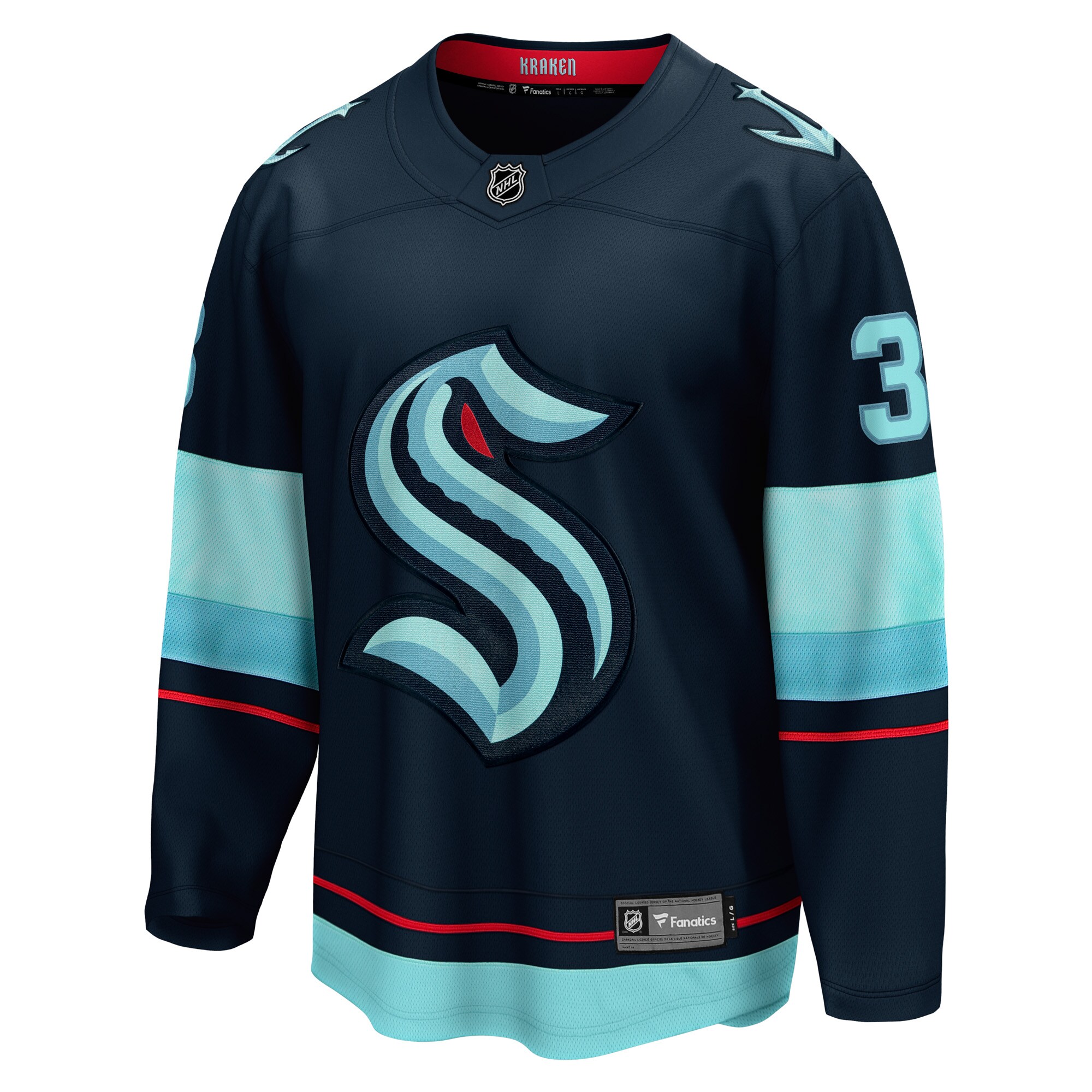 Will Borgen Seattle Kraken Fanatics Home Breakaway Player Jersey – Deep Sea Blue Clowdercats