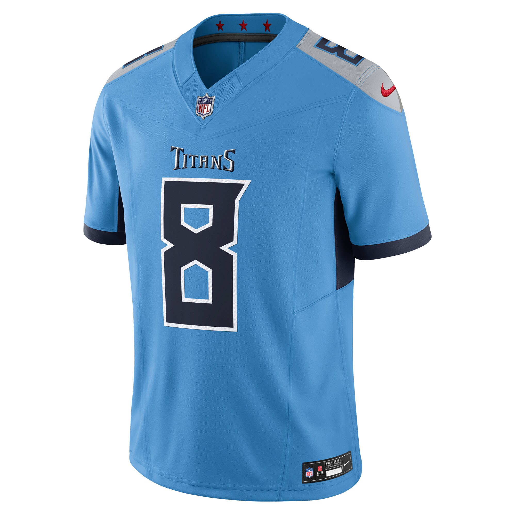 Will Levis Tennessee Titans Nike Alternate Vapor F.U.S.E. Limited Jersey – Light Blue Clowdercats