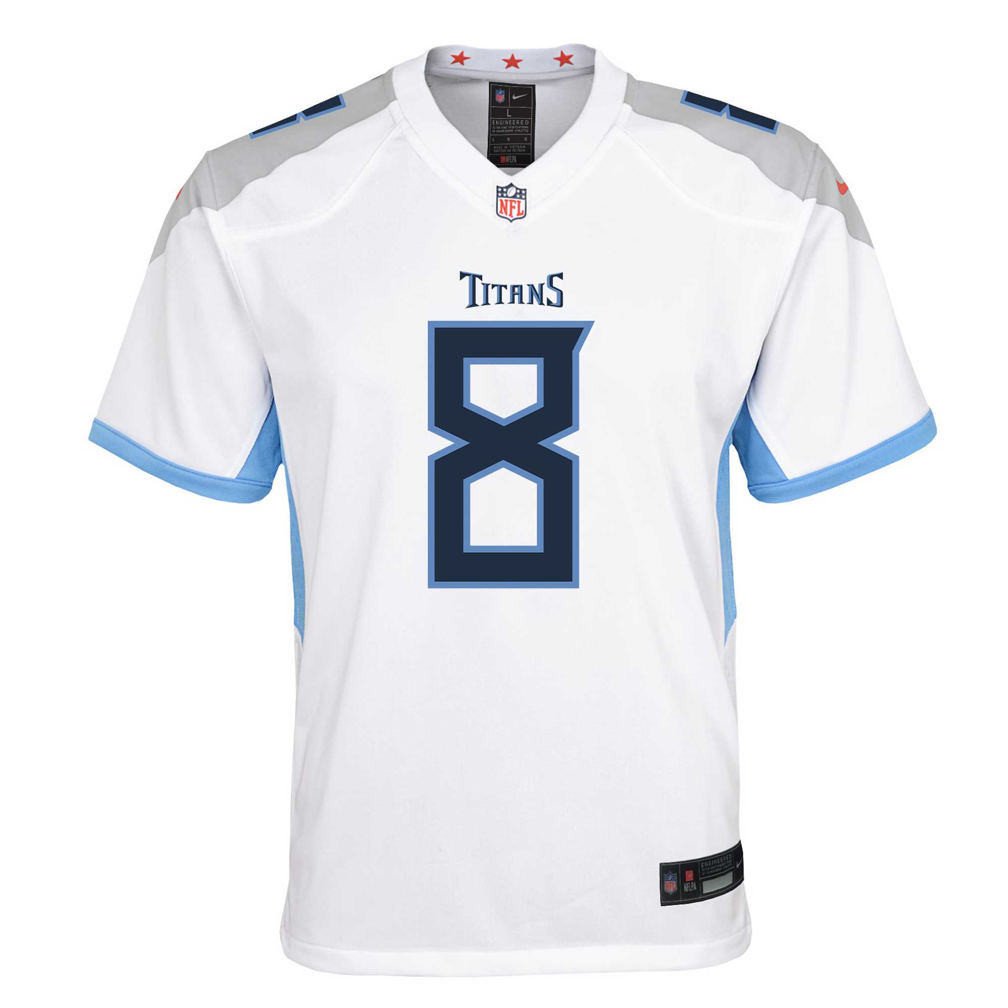 Will Levis Tennessee Titans Nike Youth Game Jersey – White Clowdercats