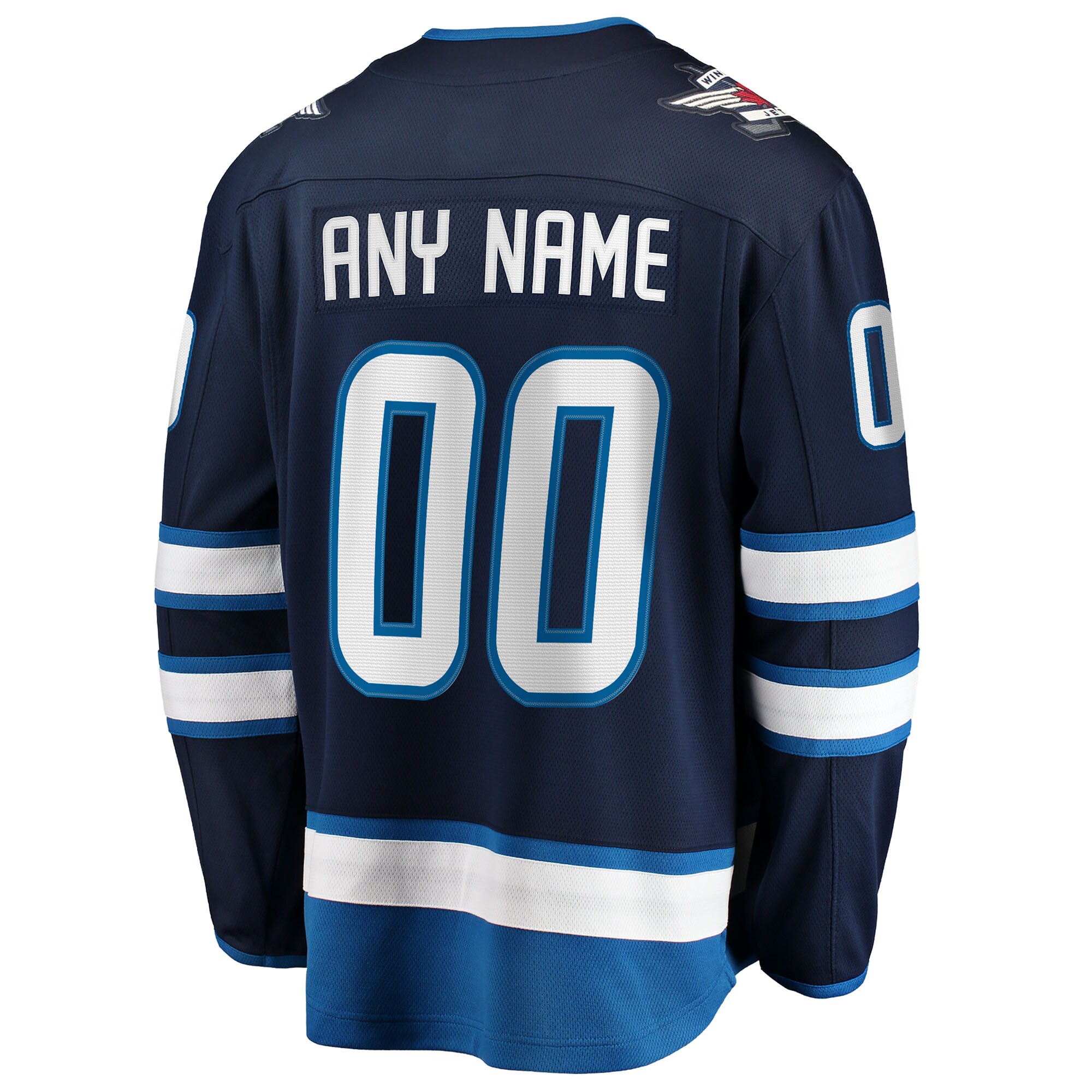 Winnipeg Jets Fanatics Home Breakaway Custom Jersey – Blue Clowdercats