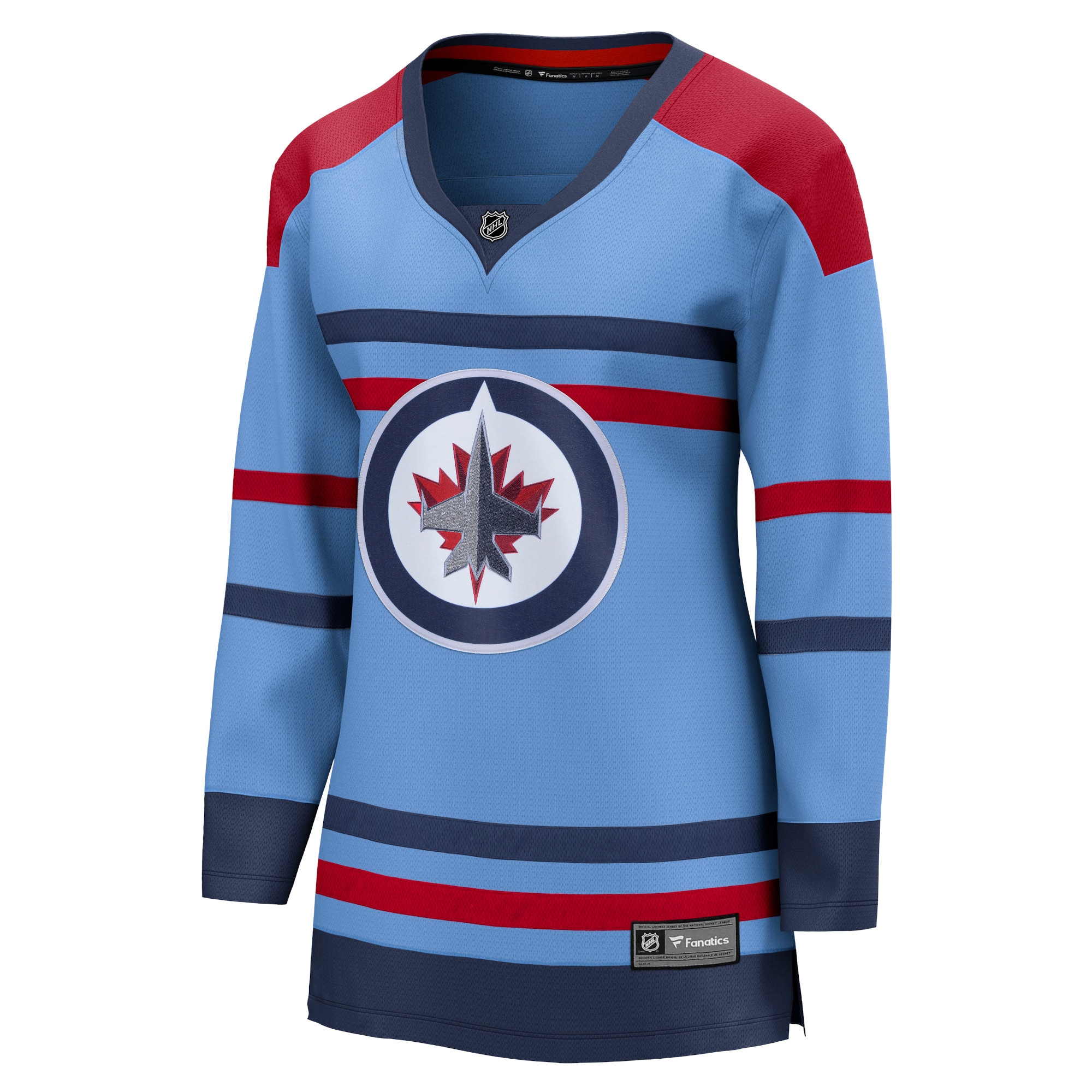Winnipeg Jets Fanatics Women’s Alternate Anniversary Breakaway Jersey – Light Blue Clowdercats