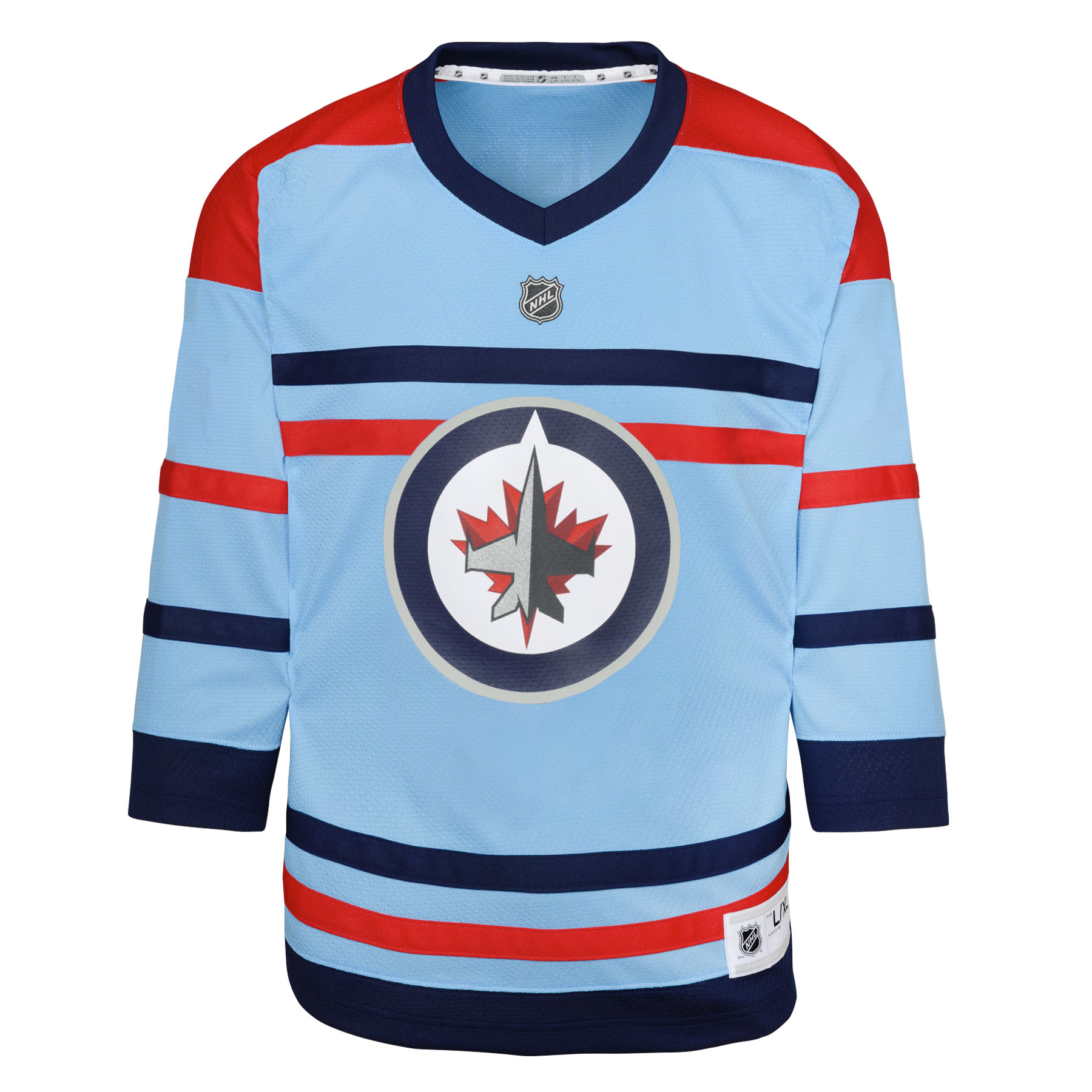 Winnipeg Jets Youth Anniversary Replica Jersey – Light Blue Clowdercats