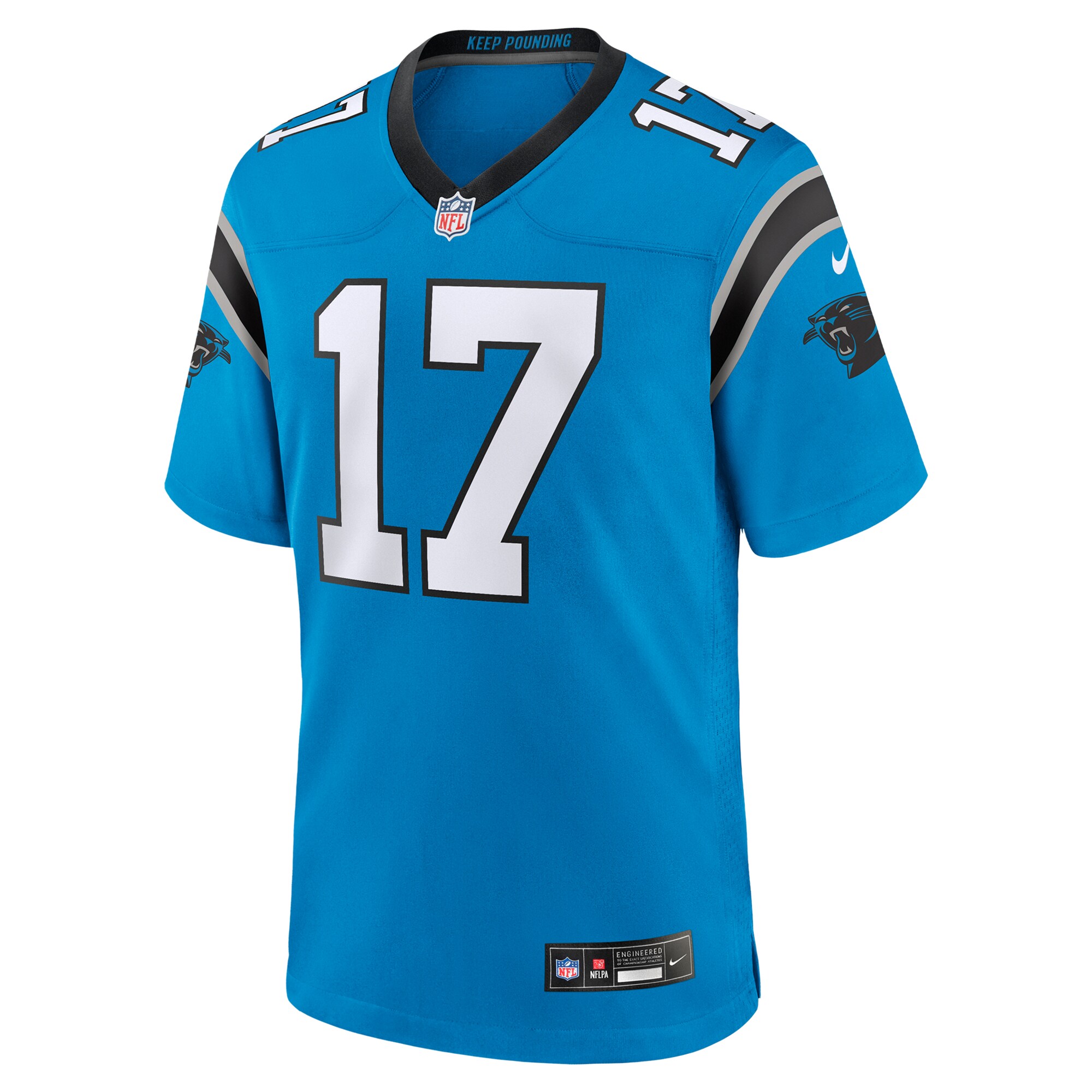 Xavier Legette Carolina Panthers Nike Alternate Game Jersey – Blue Clowdercats