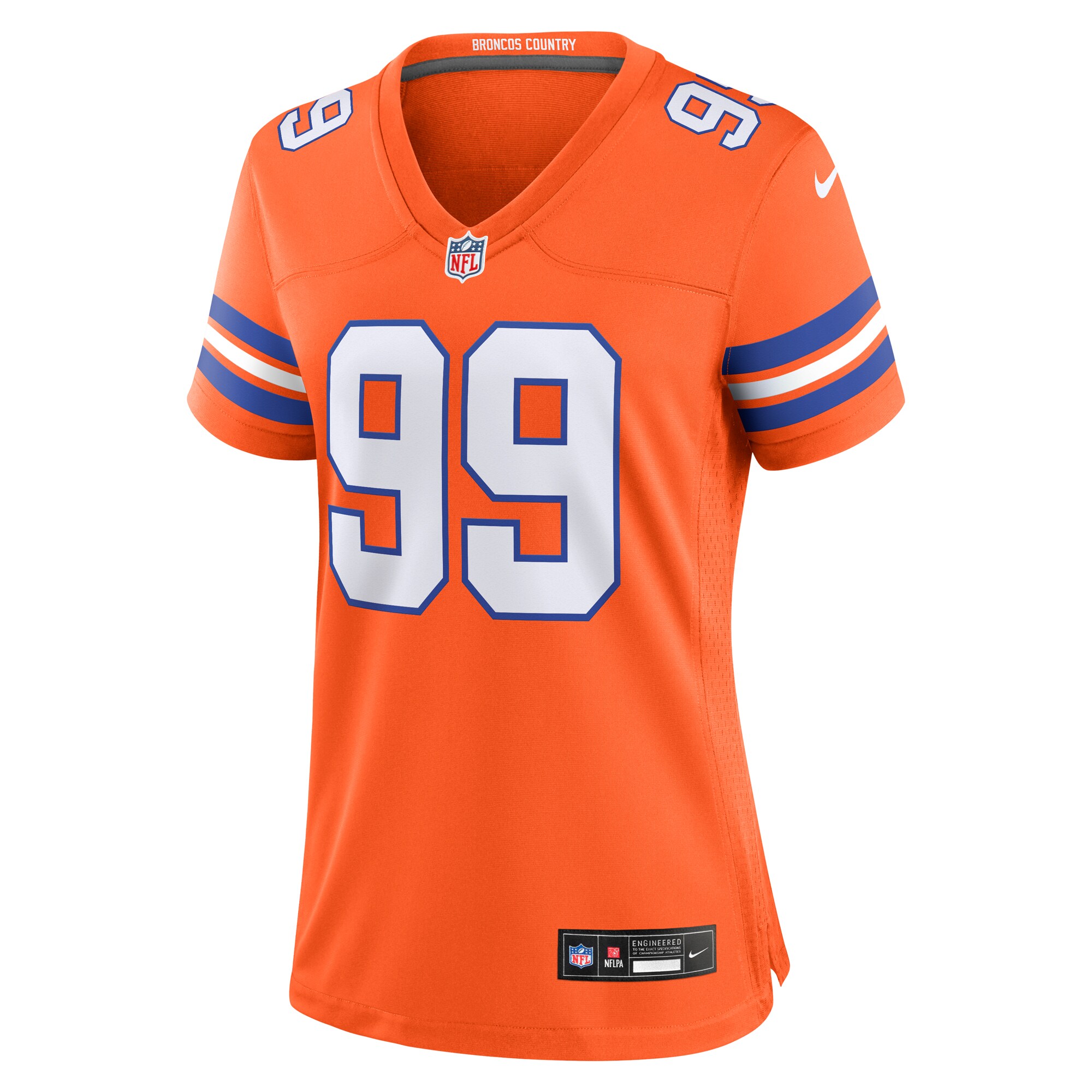 Zach Allen Denver Broncos Nike Women’s Mile High Collection 1977 Throwback Player Game Jersey – Orange Clowdercats