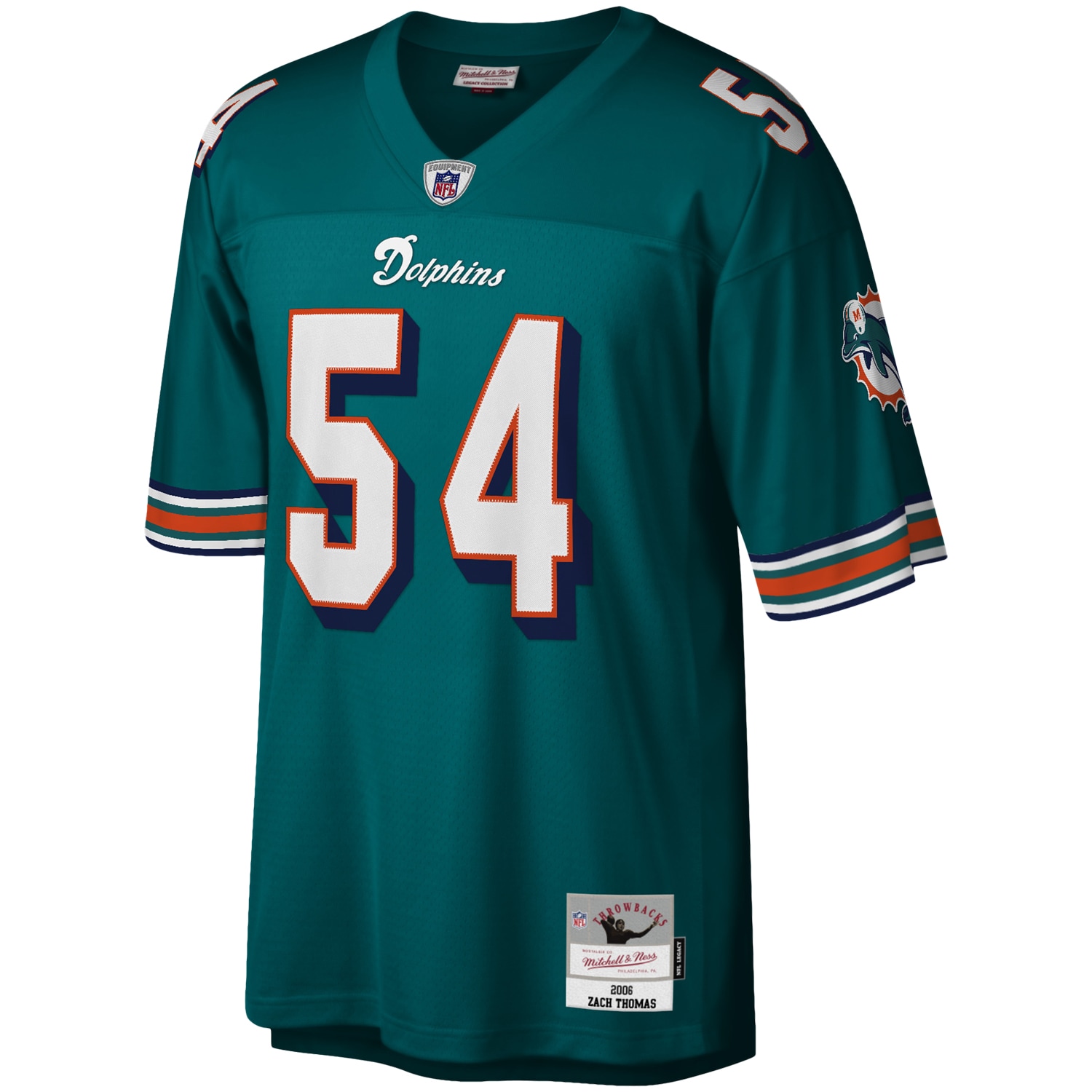 Zach Thomas Miami Dolphins Mitchell & Ness Legacy Replica Jersey – Aqua Clowdercats