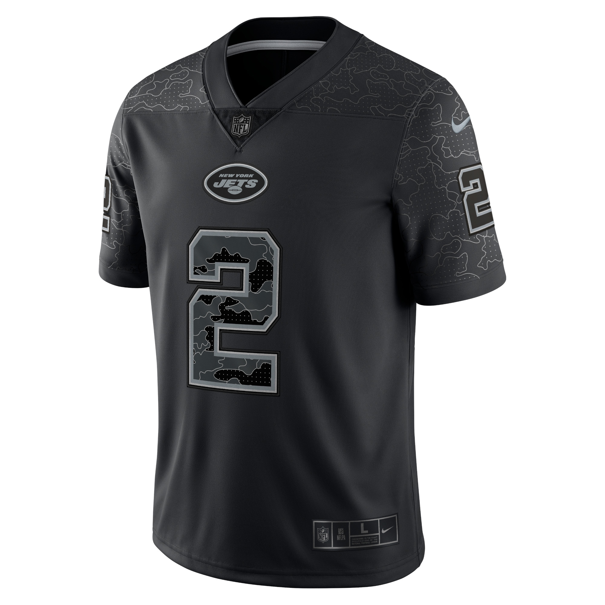 Zach Wilson New York Jets Nike RFLCTV Limited Jersey – Black Clowdercats