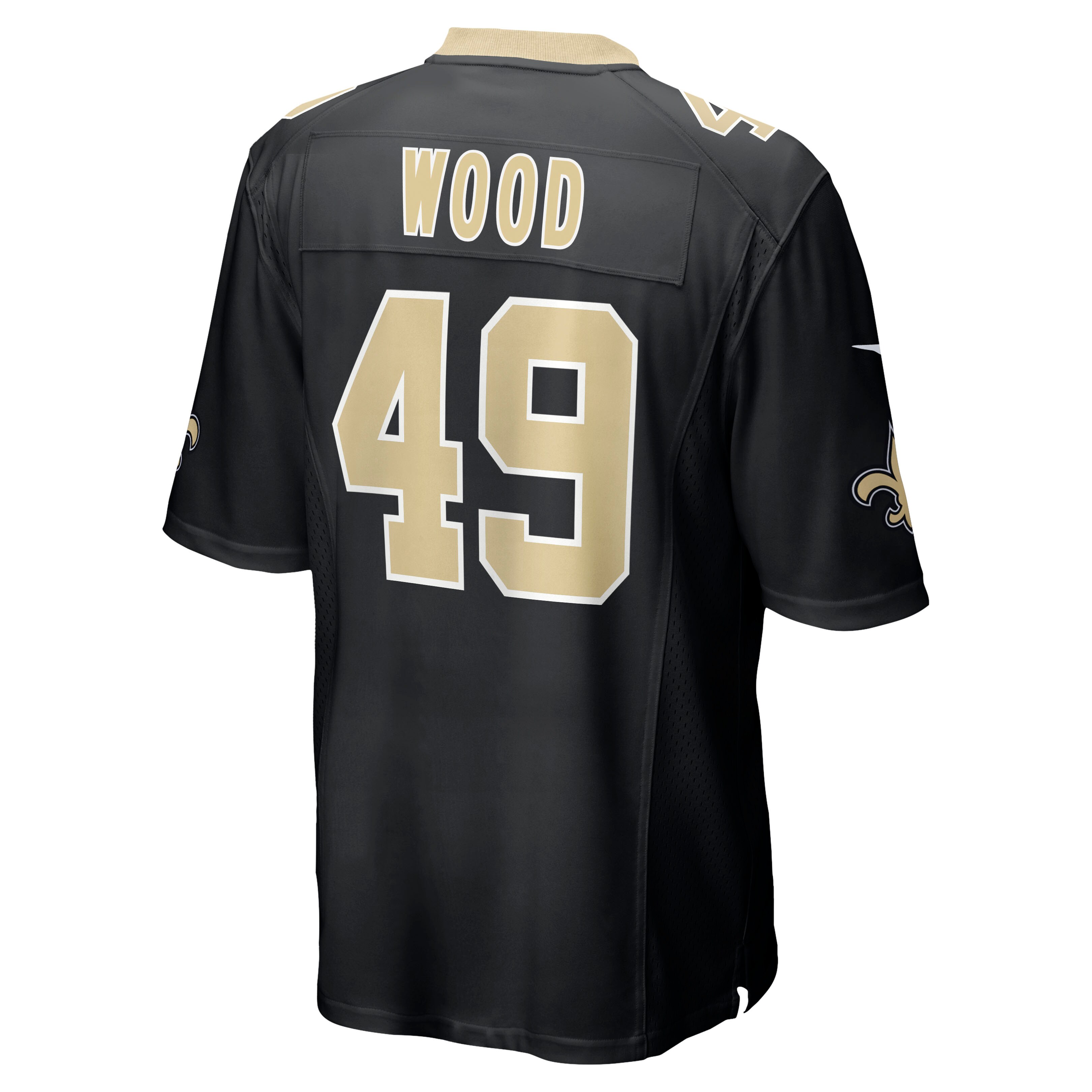 Zach Wood New Orleans Saints Nike Game Jersey – Black Clowdercats