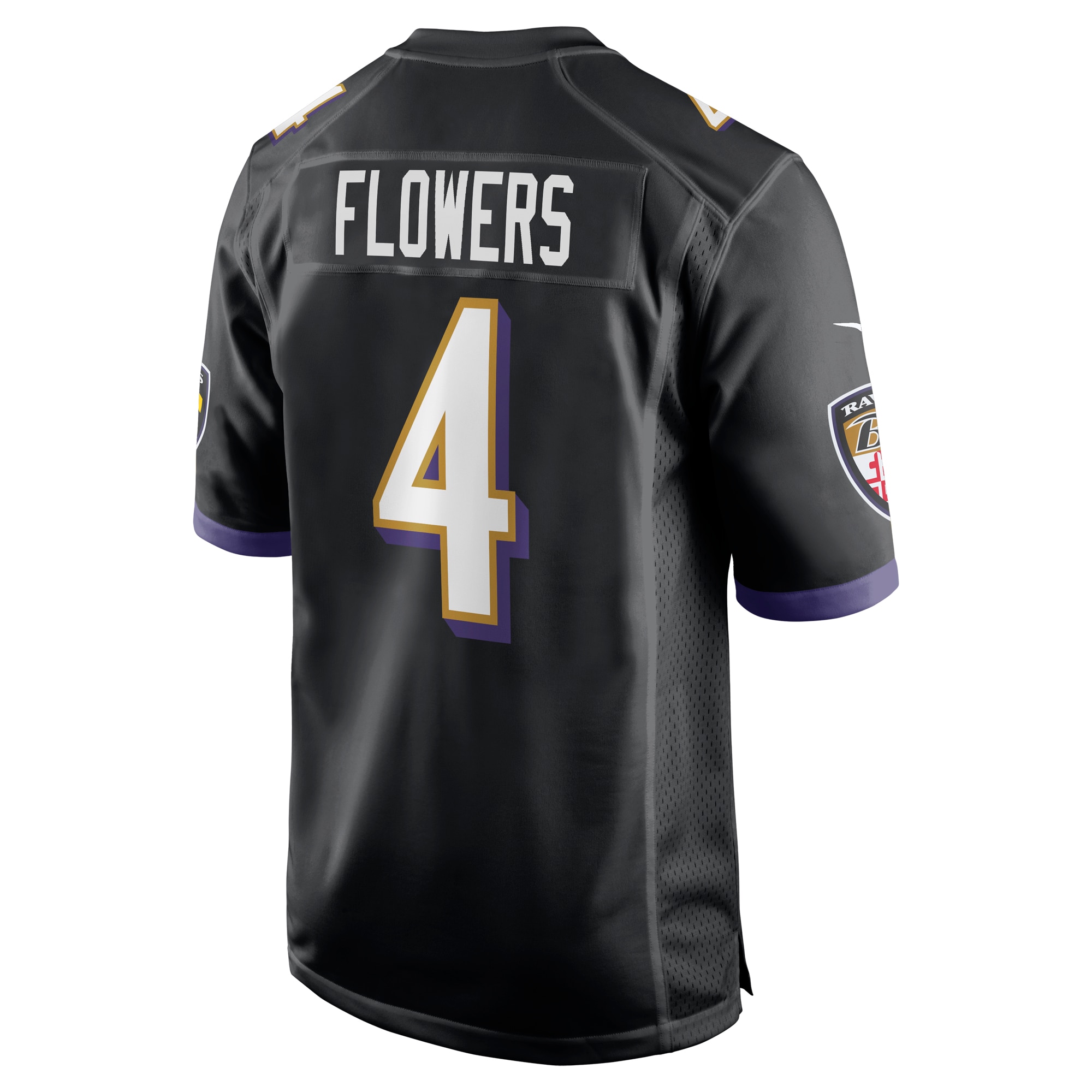Zay Flowers Baltimore Ravens Nike Alternate Game Jersey – Black Clowdercats