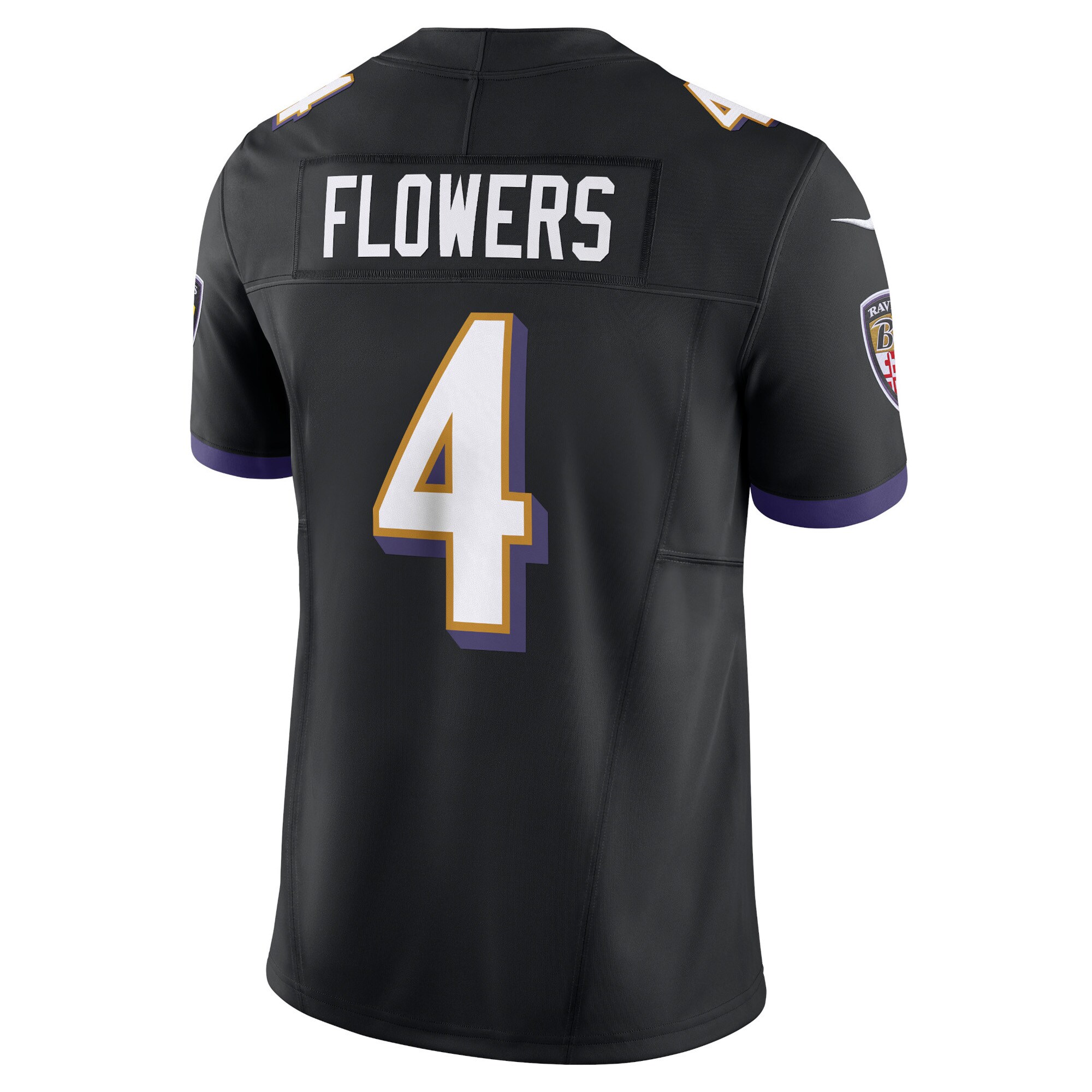 Zay Flowers Baltimore Ravens Nike Alternate Vapor F.U.S.E. Limited Jersey – Black Clowdercats