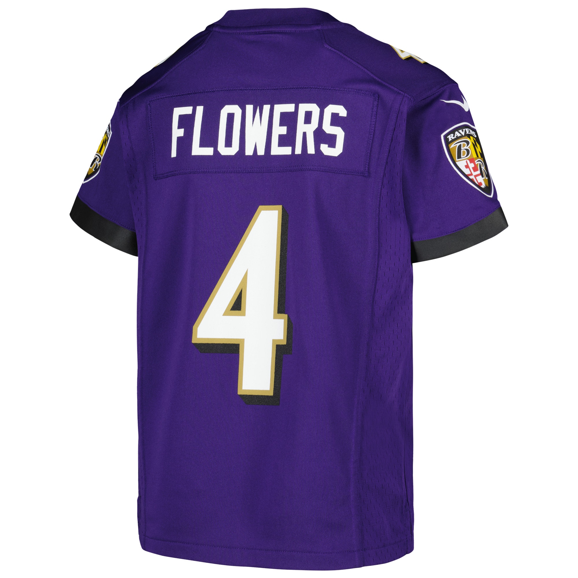 Zay Flowers Baltimore Ravens Nike Youth Game Jersey – Purple Clowdercats